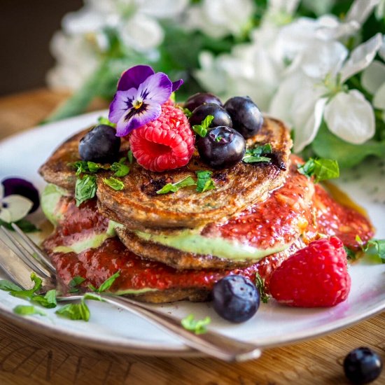 Gluten free berry pancakes