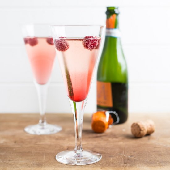 Prosecco Kir Royale Coktail