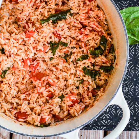 oven baked tomato & basil rice