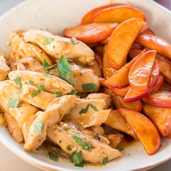 Apple Cider Chicken with Apples