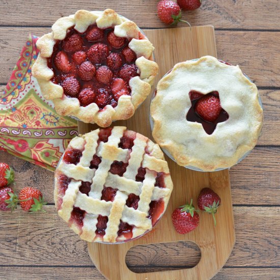 Mini Fresh Strawberry Pies