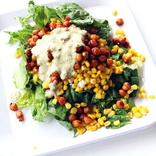 BBQ Chickpea Salad with Hemp Ranch