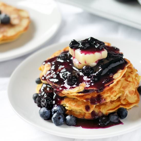 Grain Free Blueberry Pancakes