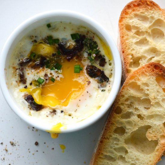 Coddled Eggs with Bacon jam