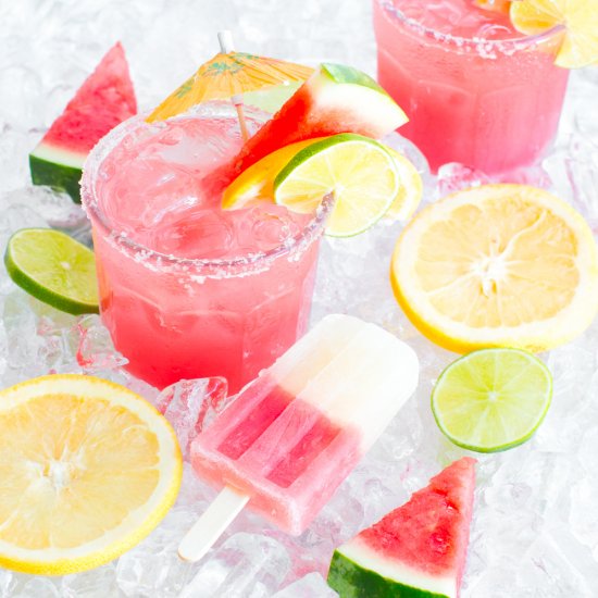 Watermelon Palomas and Popsicles