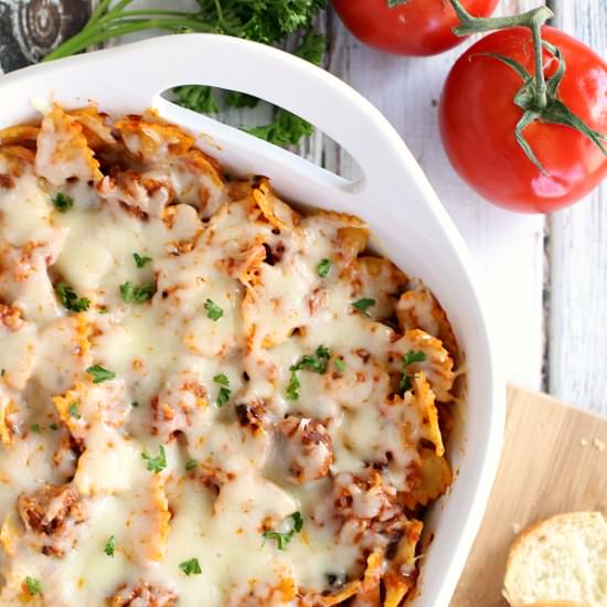 Bowtie Pasta & Italian Sausage Bake