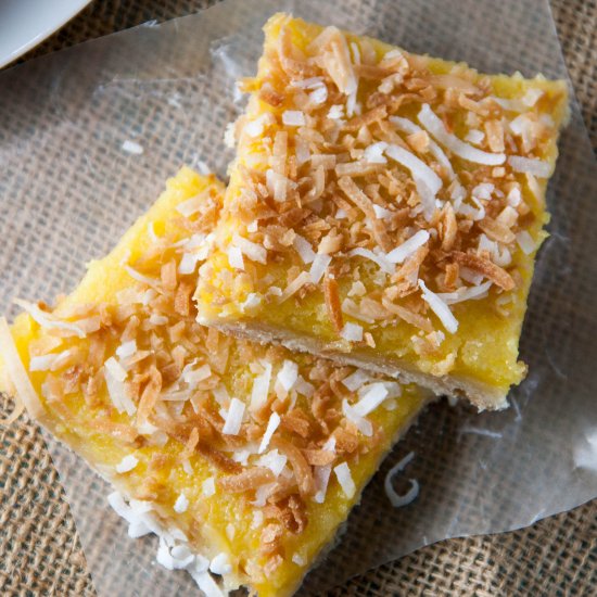 Toasted Coconut Lemon Bars