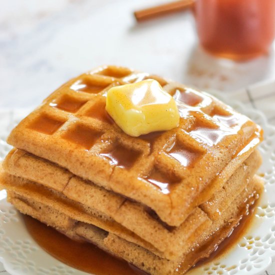 Cinnamon Waffles with Apple Cider