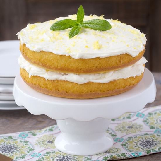 Lemon Curd Poke Cake