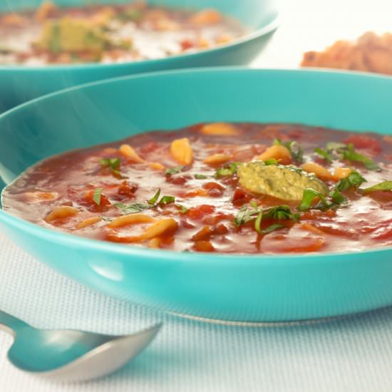 Tomato and Orecchiette Pasta Soup