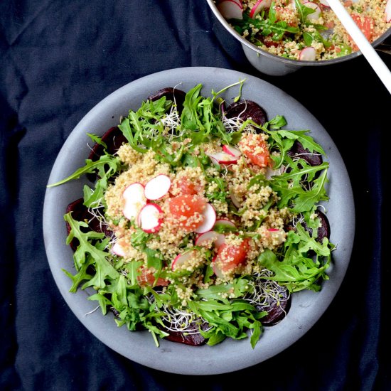 Grapefruit Radish Quinoa Salad