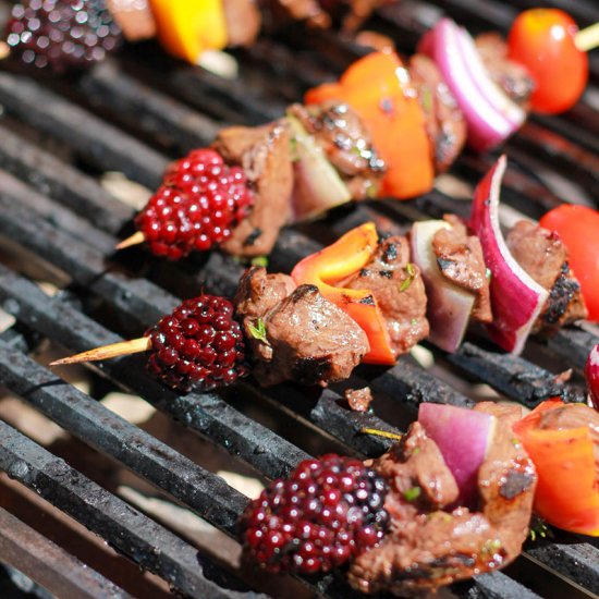 Venison Blackberry Kabobs