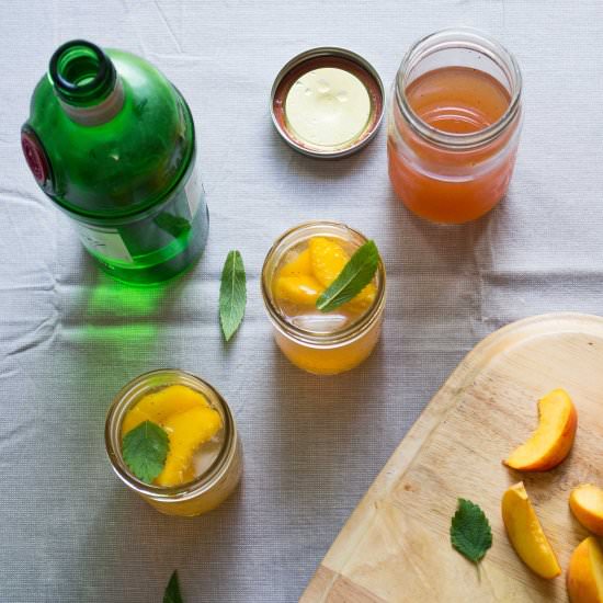 Peach Sumac Shrub Cocktail