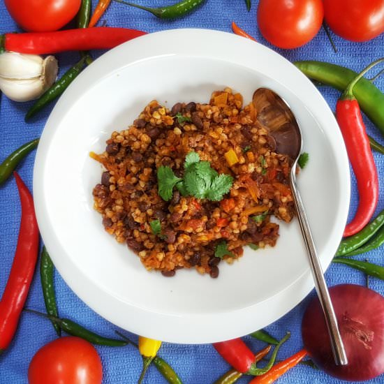 Vegetarian Buckwheat and Black Bean