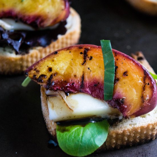 Grilled Peach Crostini