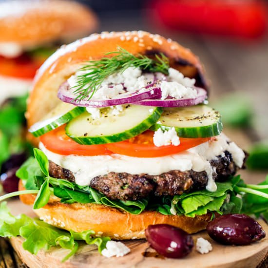 Greek Lamb Burgers