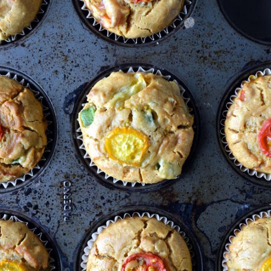 Green Bean + Tomato Muffins