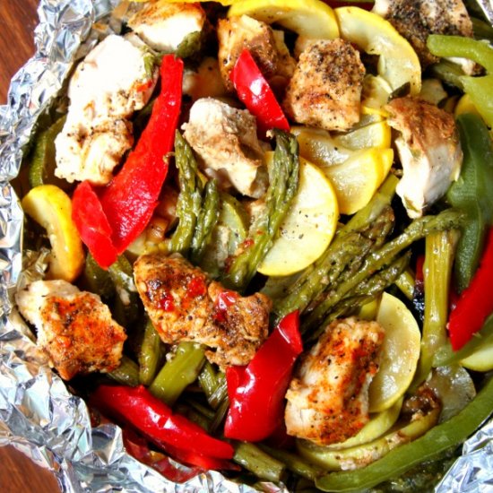 Chicken and Vegetable Foil Packets