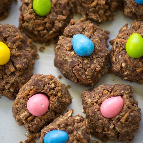 No Bake Birds Nest Cookies