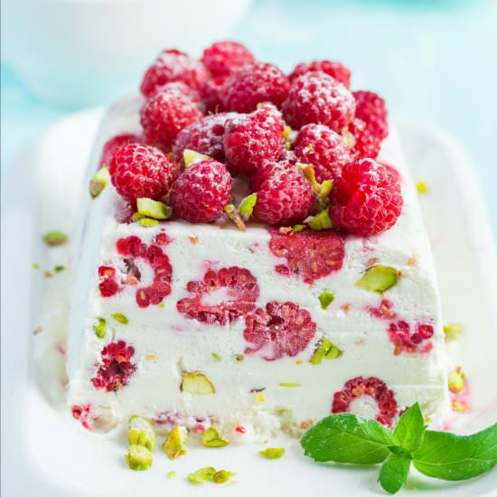 Raspberry & Pistachio Semifreddo