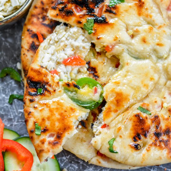 Indian Paneer Stuffed Naan