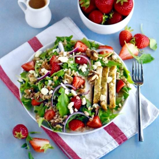 simple summer strawberry salad