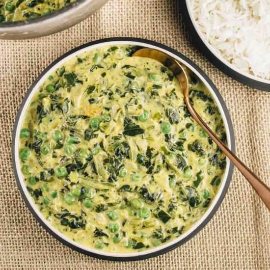 Spinach & Sweet Pea Coconut Curry