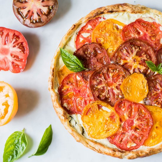 Heirloom Tomato Ricotta Tart