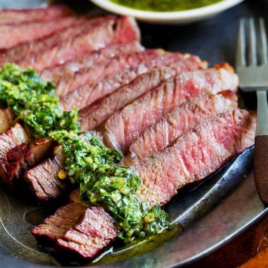 Grilled Ribeye with Chimichurri