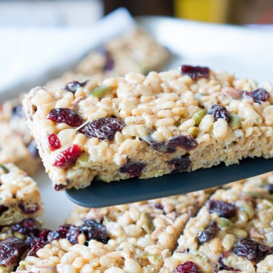 Peanut Butter Trail Mix Bars