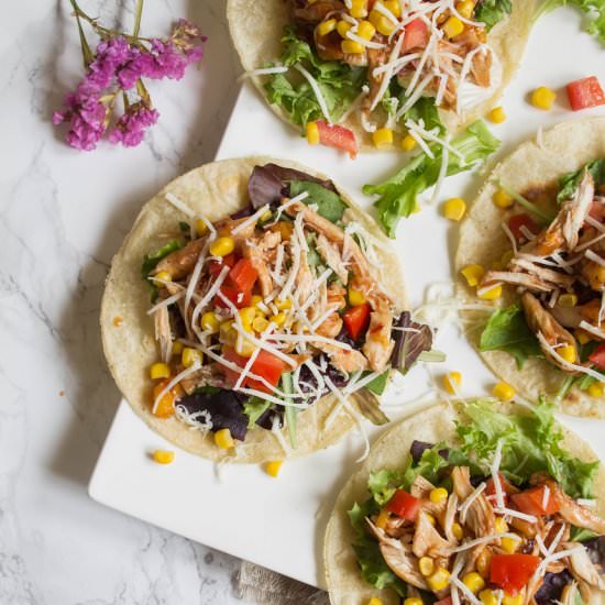 Honey Peach BBQ Chicken Tacos