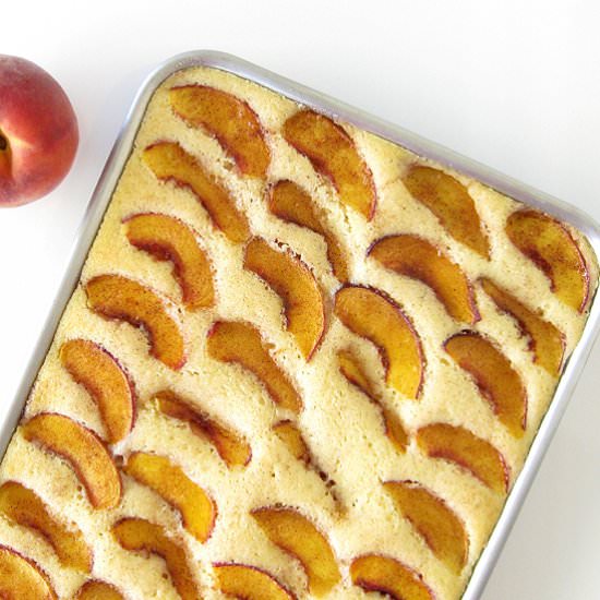 Fresh Peach Sheet Cake