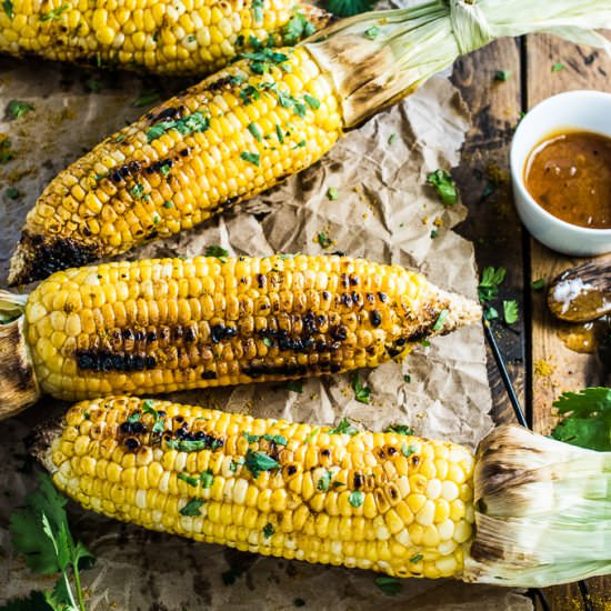 Grilled Sweet Curry Corn