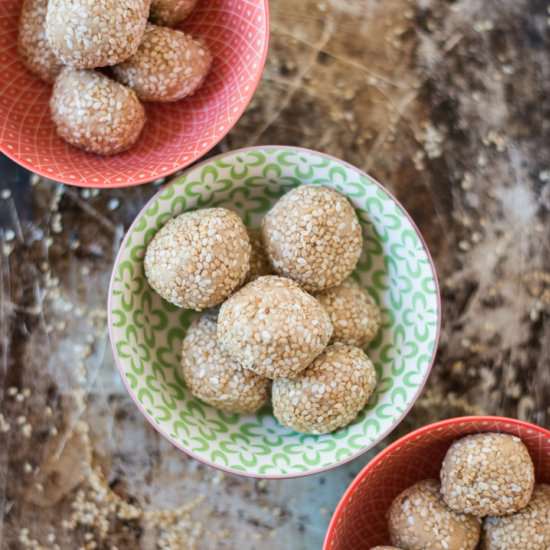 One-Bowl Honey Sesame Energy Bites