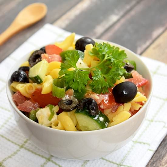 Gluten-free Greek Pasta Salad