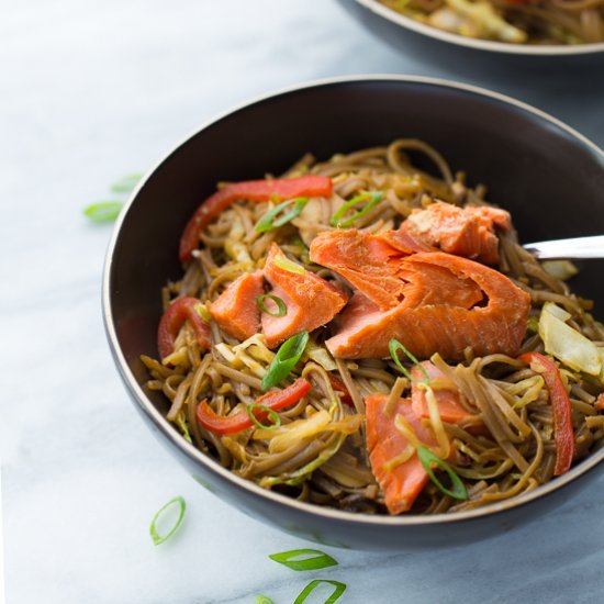 Honey Lime Salmon with Soba Noodles