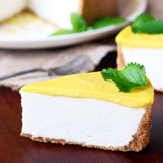 Mango Lassi No Bake Cheesecake