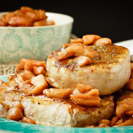 Baked Pork Chops with a Cinnamon Glaze