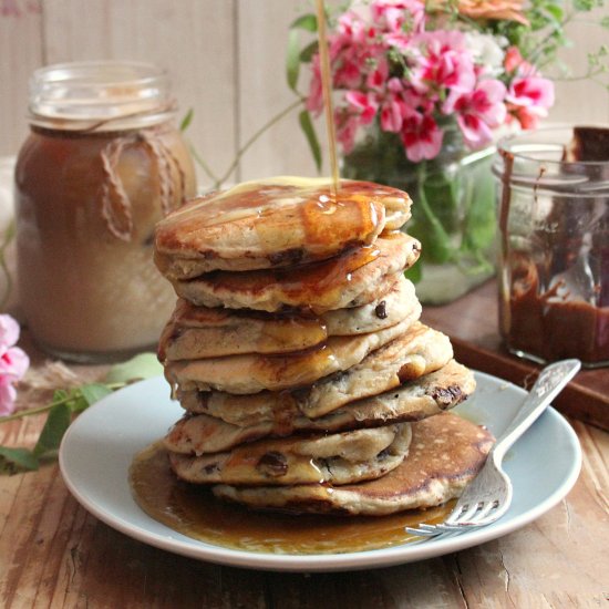 Chocolate Chip Oatmeal Pancakes