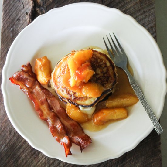 Peach Buttermilk Pancakes