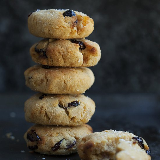 Coconut, cranberry and orange cooki