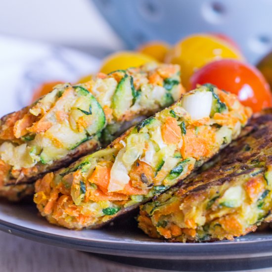 Vegan Zucchini Carrot Fritters