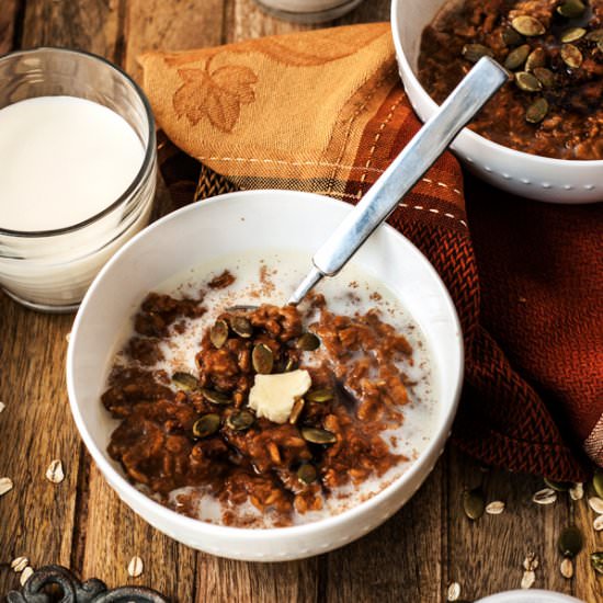 Creamy Pumpkin Pie Oatmeal