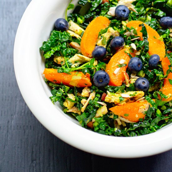 Apricot and Kale Chicken Salad