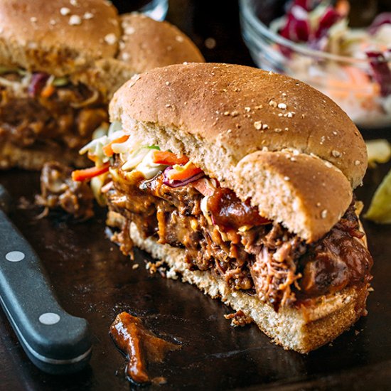 Braised BBQ Short Rib Sandwich