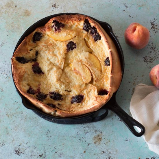 Blackberry Peach Dutch Baby