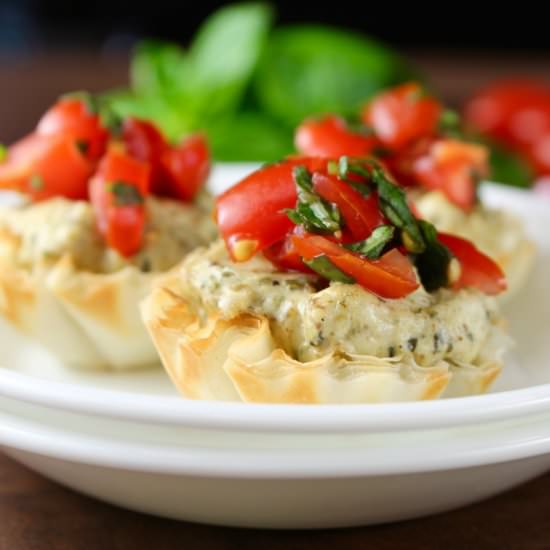 Mini Tomato Pesto Tarts