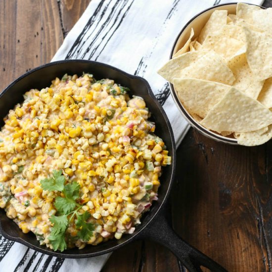 Cheesy Grilled Corn Dip