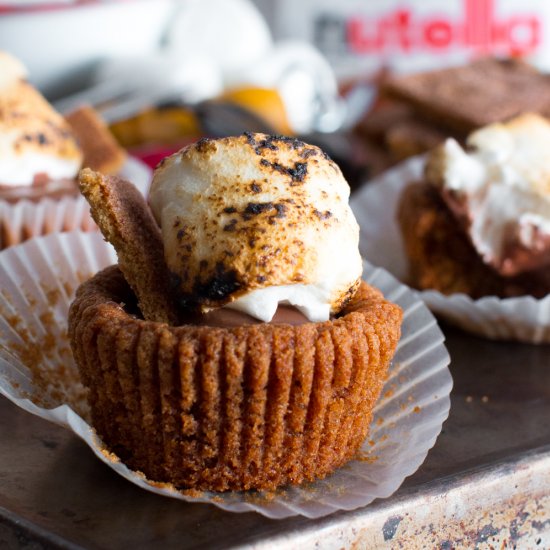 Nutella S’mores Cookie Cups