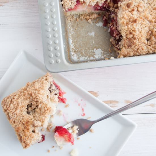 Plum Cinnamon Streusel Cake